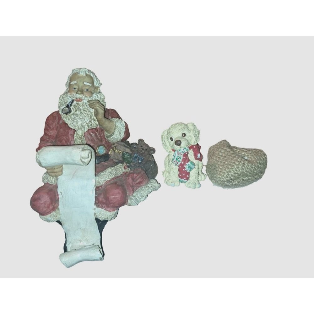 Brinn “Santa’s Wish List” Vintage 1992 Santa Stocking Holder Christmas Decor